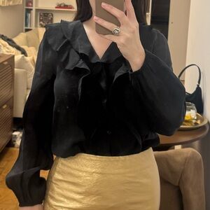 Zara Charcoal Blouse